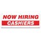 Signmission Now Hiring Cashiers Banner Apply Inside Accepting Application Single Sided B-120-30214 - alternate 1
